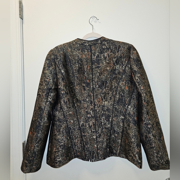 Lafayette 148 New York Black and Brown Women's Blazer Size 12 - Picture 5 of 10